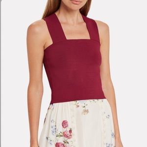 ALC Lia top in burgundy